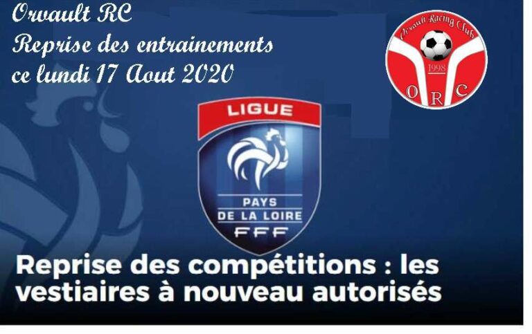 Calendrier de Reprise des Entrainements Jeunes