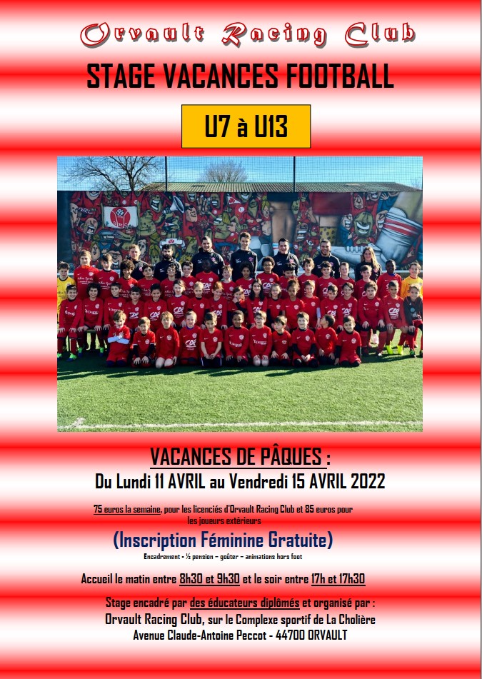 Stage Vacances Paques