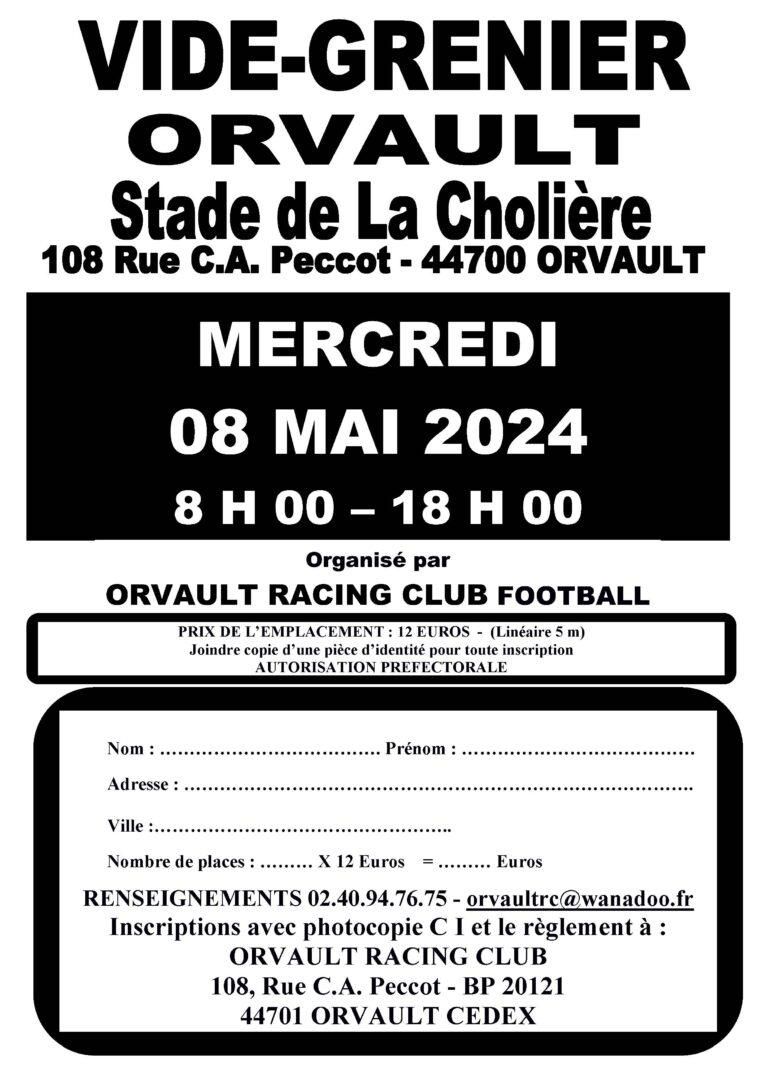 Vide Grenier 8 mai 2024