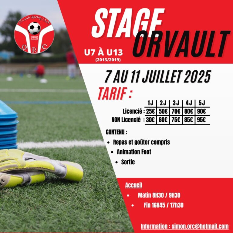 Stage Vacances Juillet 2025